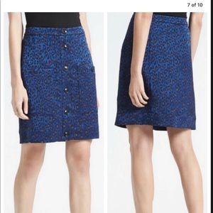 Banana Republic Leopard Print Skirt 8